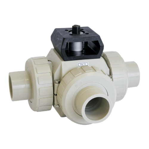 Praher 3-Yollu Küresel Vana S4 PP Adaptör Set